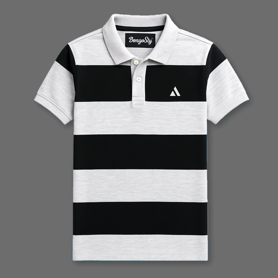 Light Grey & Black New Polo T-Shirt