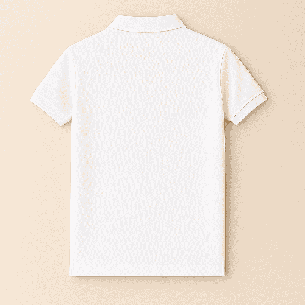 White & Pine Green 3-Stripe Polo T-Shirt