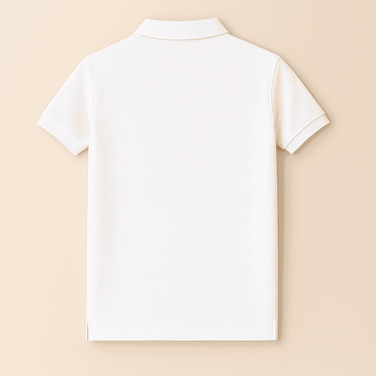 White & Pine Green 3-Stripe Polo T-Shirt