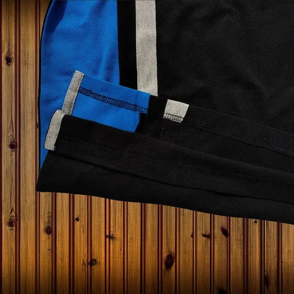 Black & blue with Melange vertical stripe Polo T-Shirt