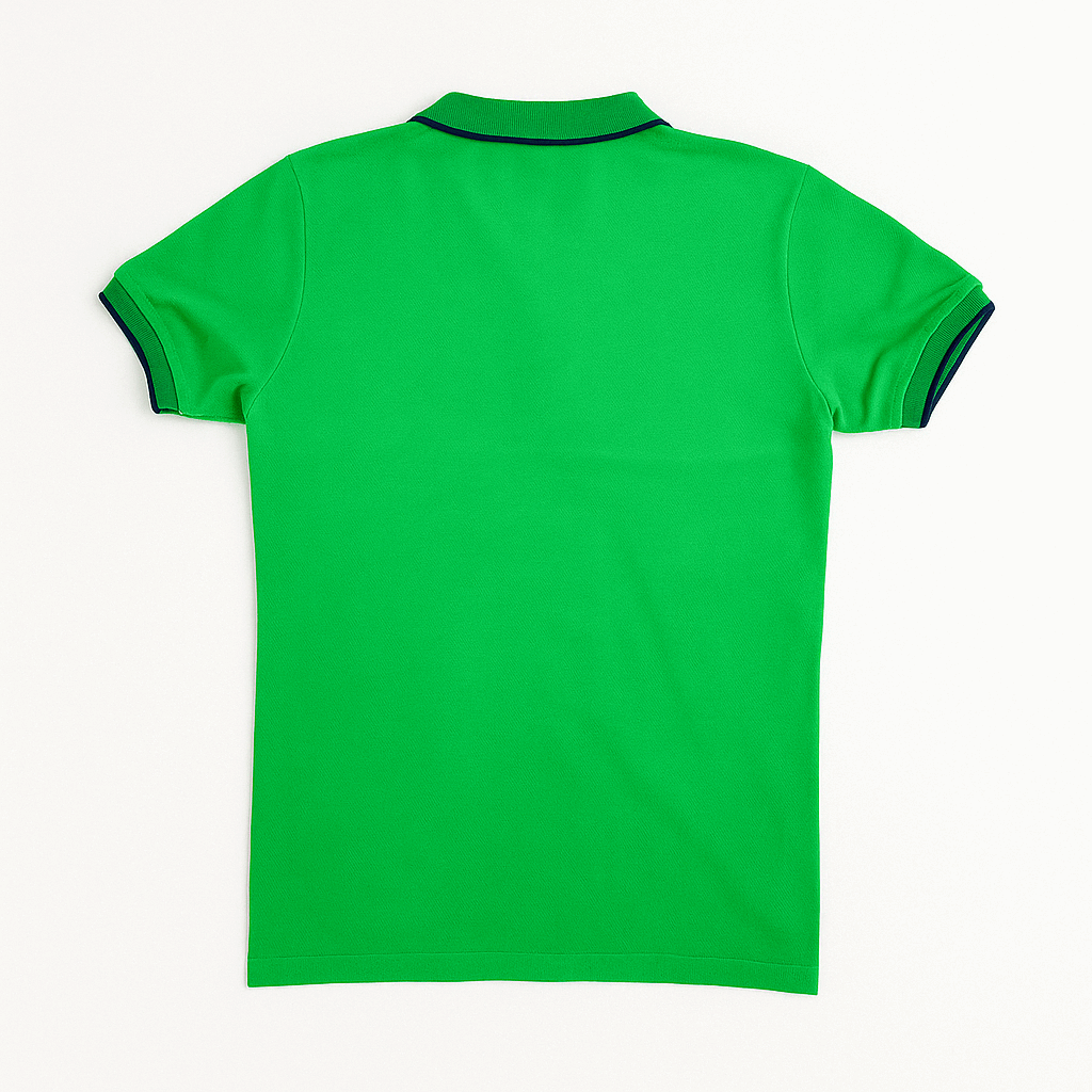 Parrot Green with Navy & White Stripes