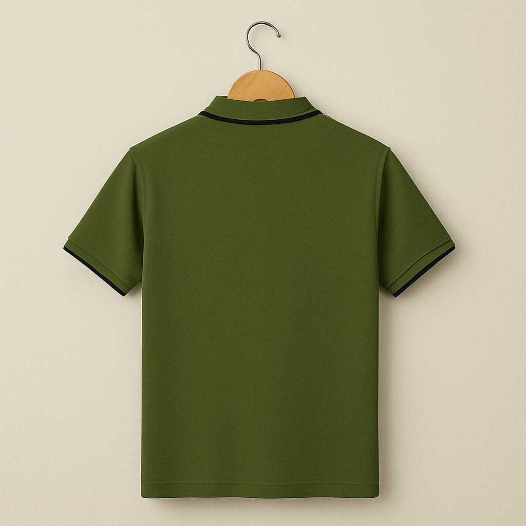 Olive Green Polo T-Shirt with Pocket