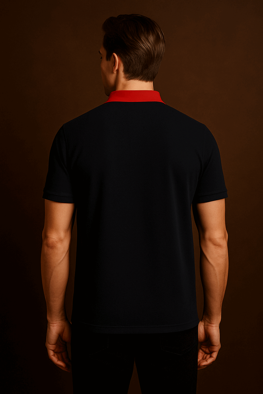 Half Navy with Red  Polo T-Shirt