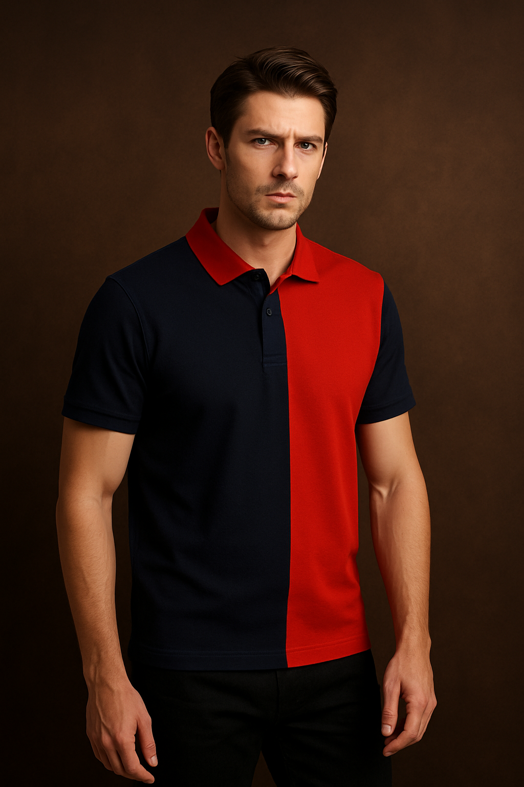Half Navy with Red Polo T-Shirt