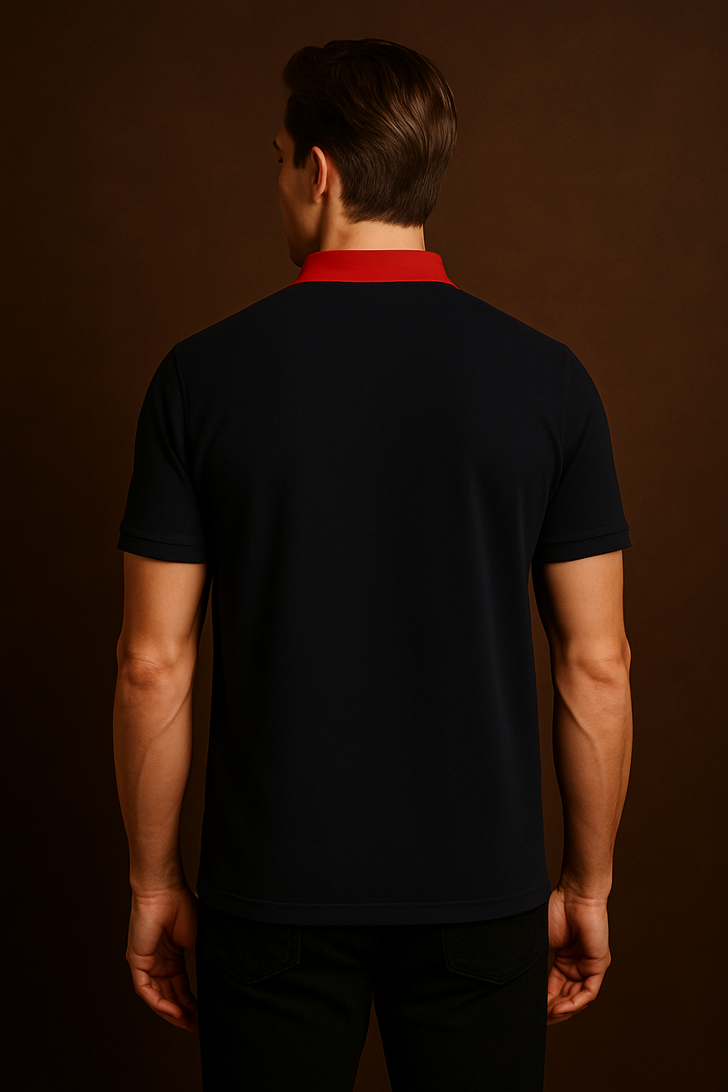 Half Navy with Red Polo T-Shirt
