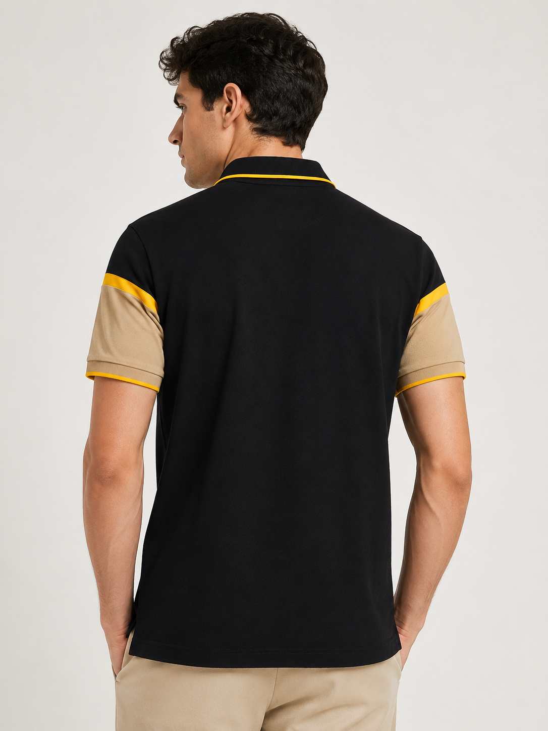 Black and Ginger Colour Polo T-shirt