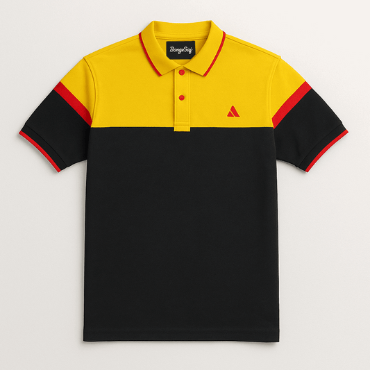 Men premium T Shirt Yellow and black