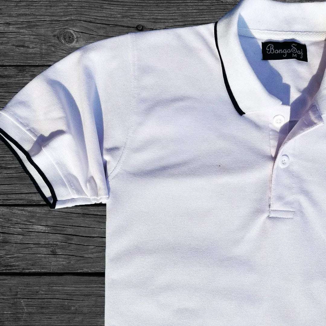 Plain White color Polo T-Shirt