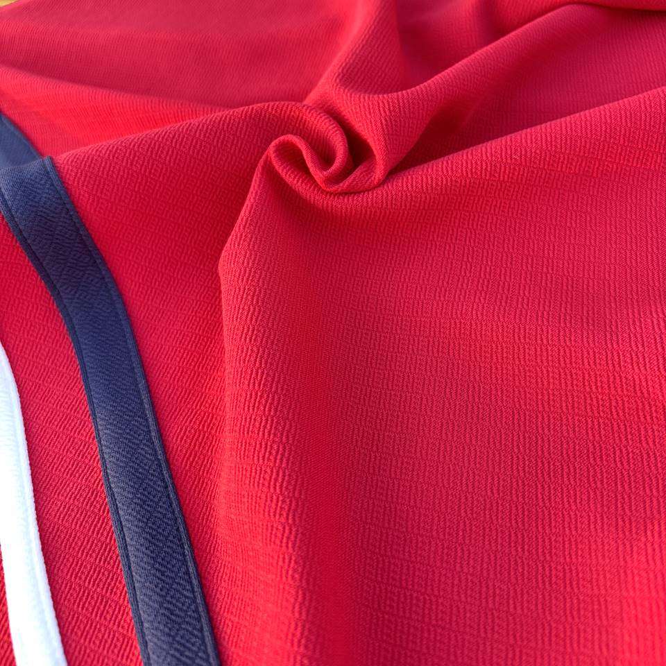 Half Sleeve Lycra Red Bottom Stripes T-Shirt