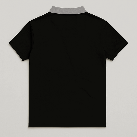 Half Black with Grey Polo T-Shirt