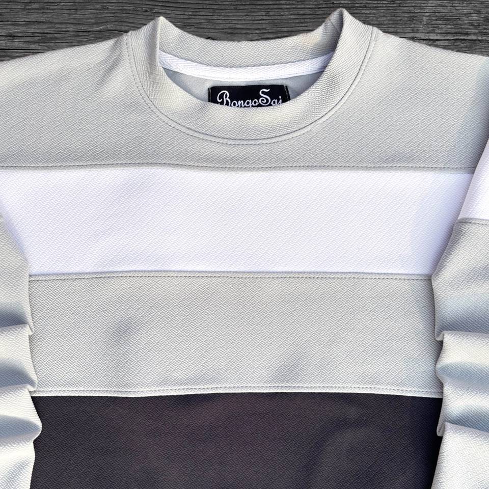 Gery Black white Full-Sleeve T-Shirt
