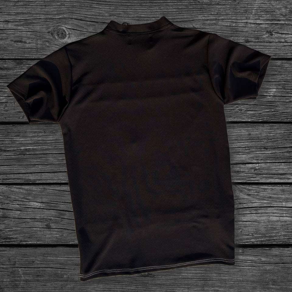 Half Sleeve Lycra Sky Blue Bottom Stripes T-Shirt