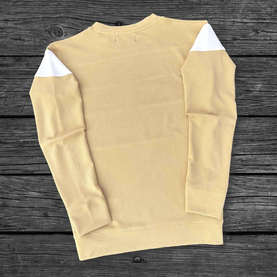 Full sleeve Round Neck Lycra T Shirt Desert Sand, white black