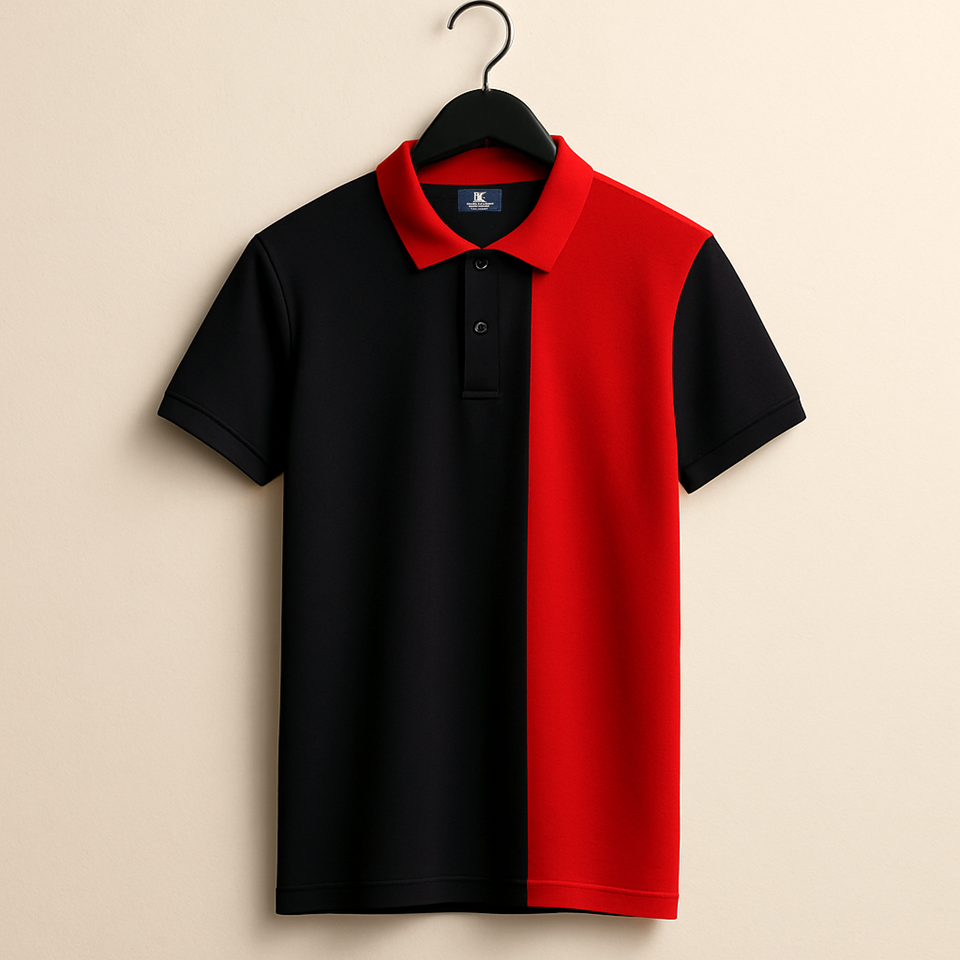 Half Navy with Red Polo T-Shirt