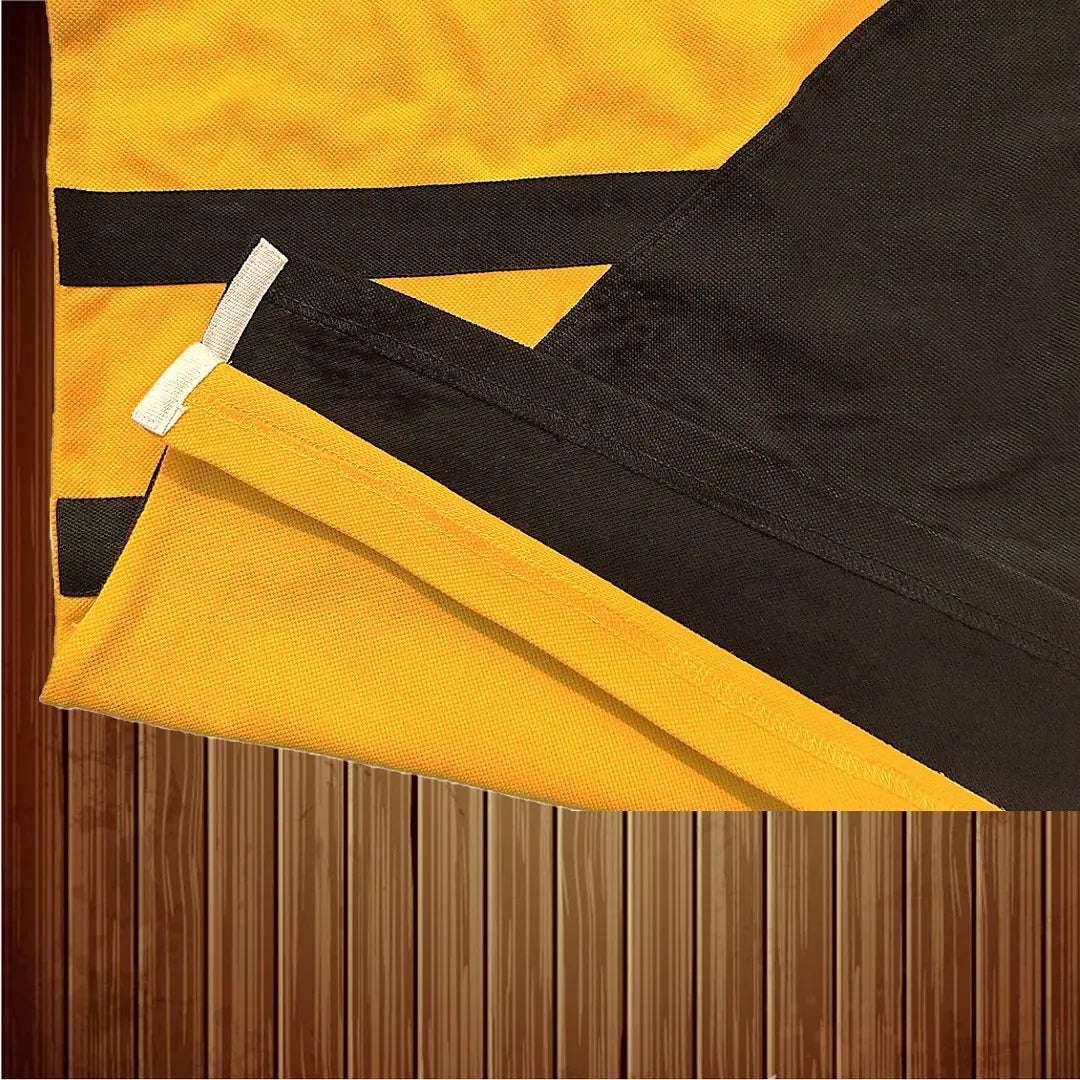 Yellow & Black with 3 Stripe Polo T-Shirt