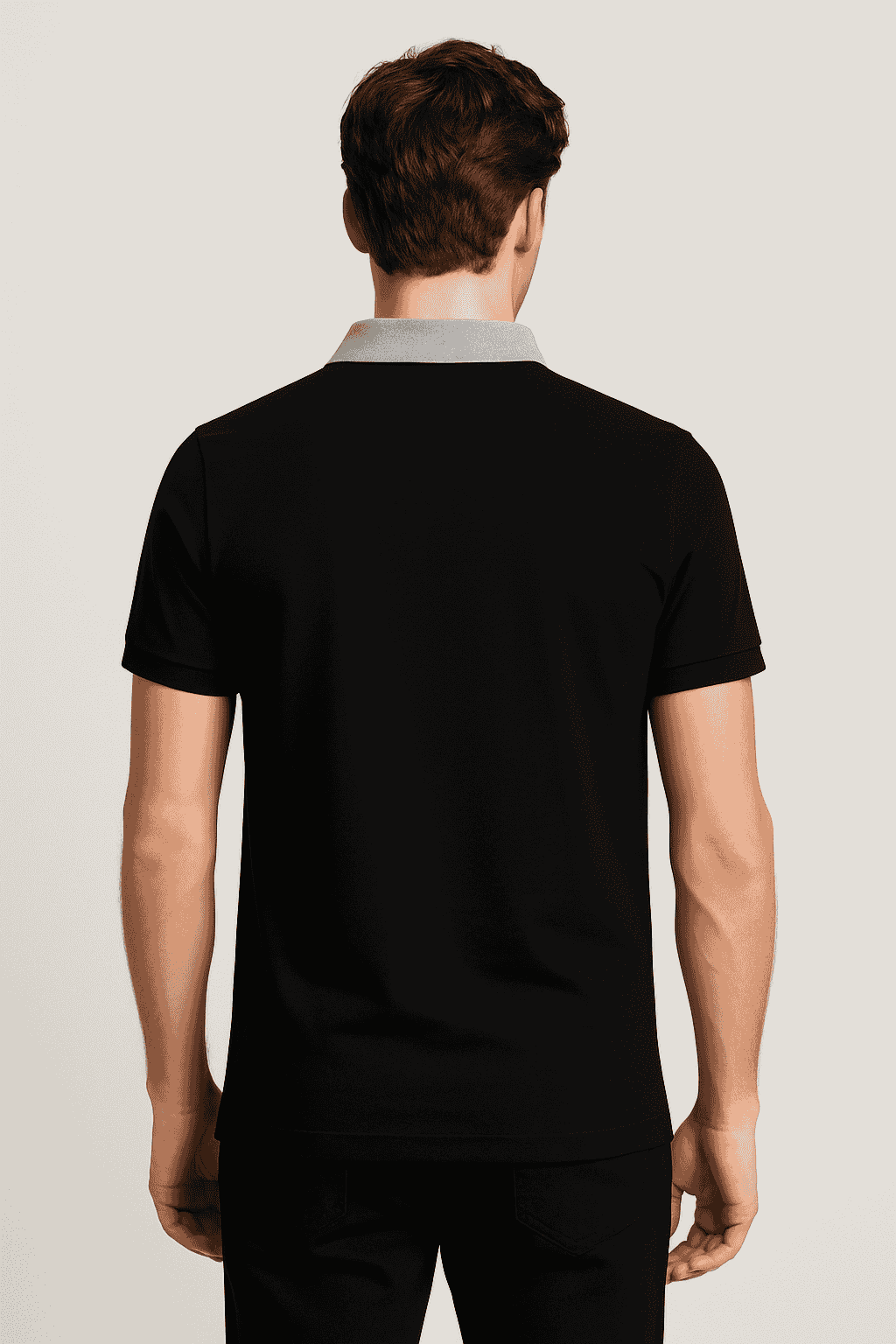 Half Black with Grey Polo T-Shirt