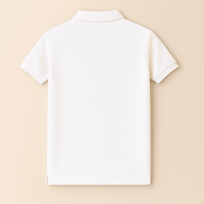 White & Pine Green 3-Stripe Polo T-Shirt