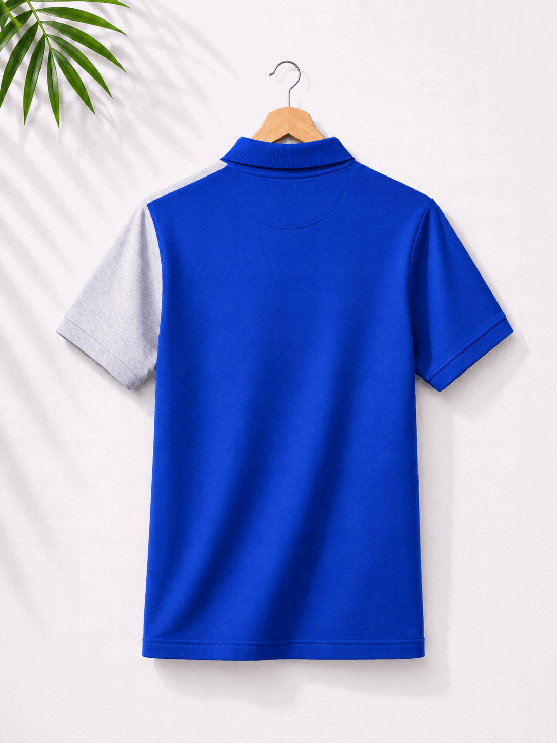Half Blue with Light Grey stripe Polo T-Shirt