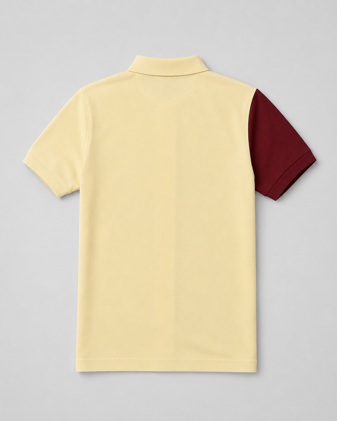 Half Maroon with Yellow stripe Polo T-Shirt