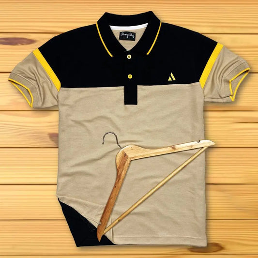 Black and Ginger Colour Polo T-Shirt