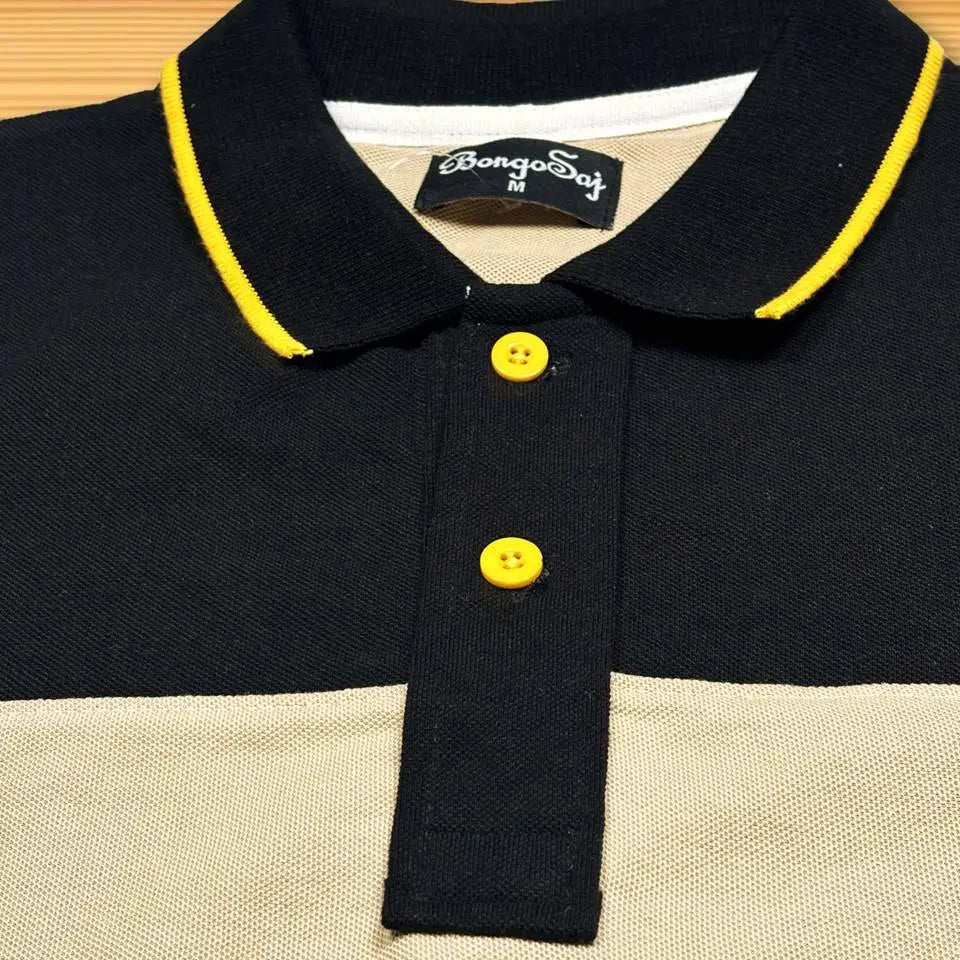 Black and Ginger Colour Polo T-Shirt