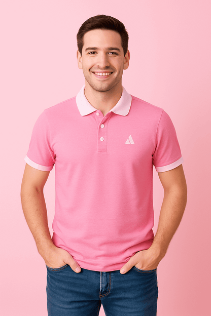 New Baby Pink Polo T-Shirt
