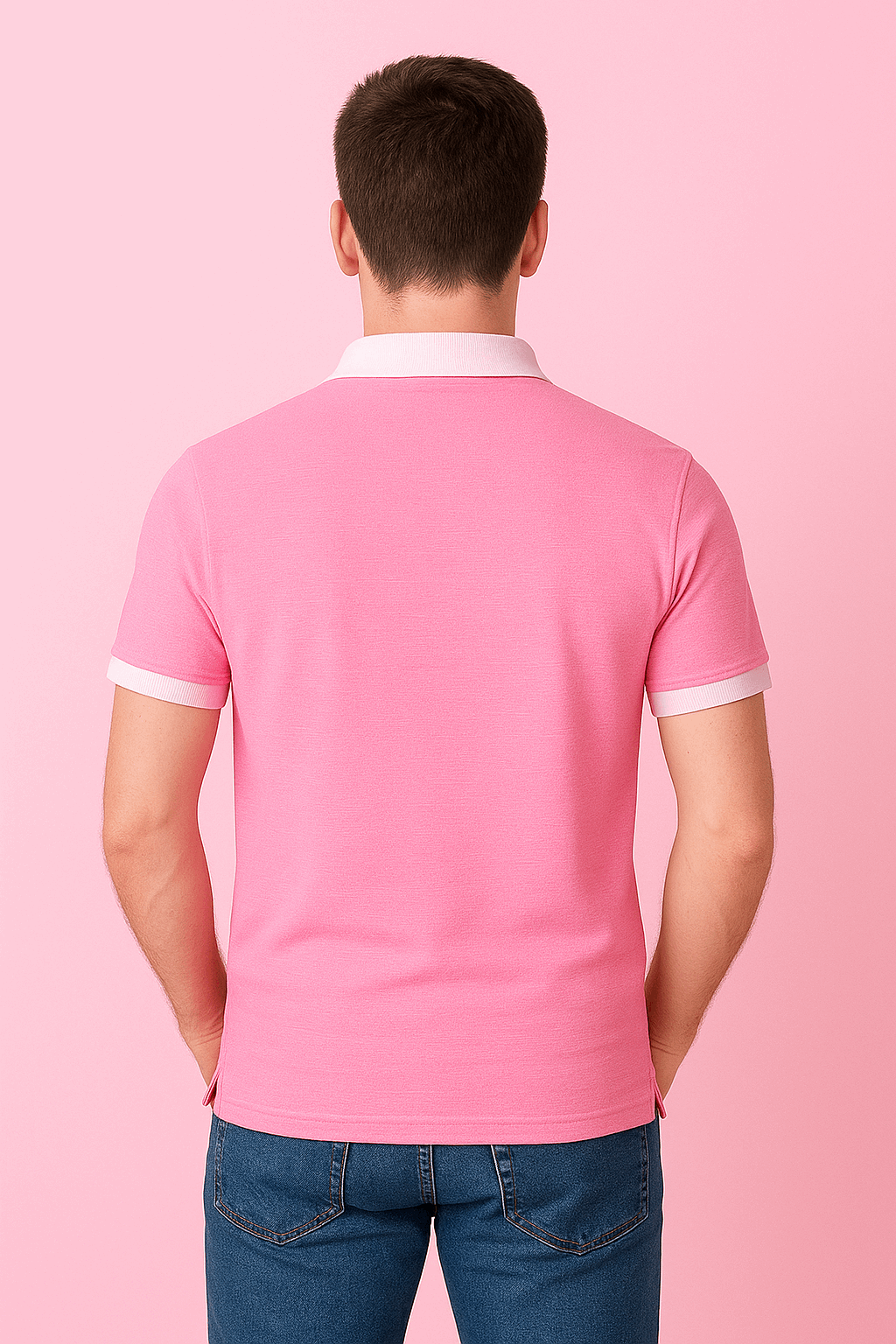 New Baby Pink Polo T-Shirt