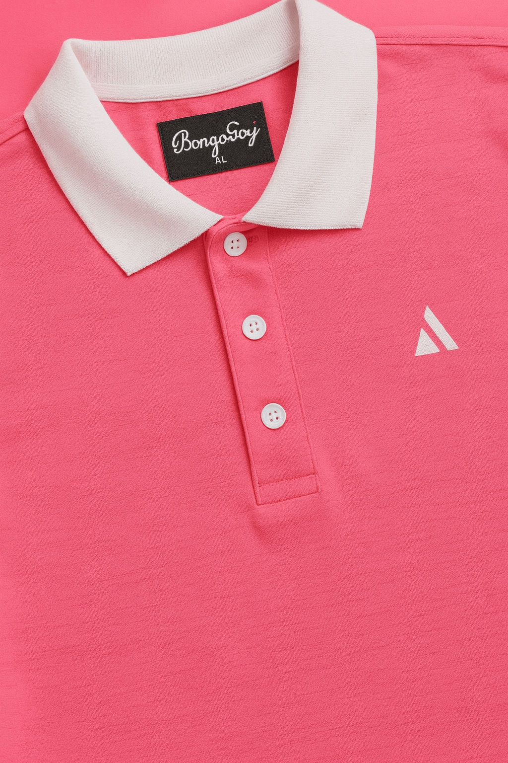 Classic Bright Pink Polo T-Shirt – White Collar Edition