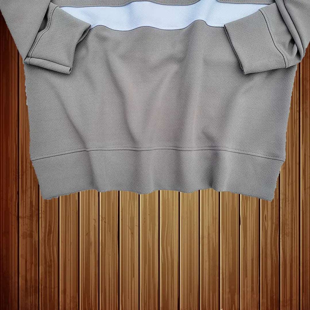 Full Sleeve T-Shirt Navy White & Steel Grey 2-Stripe