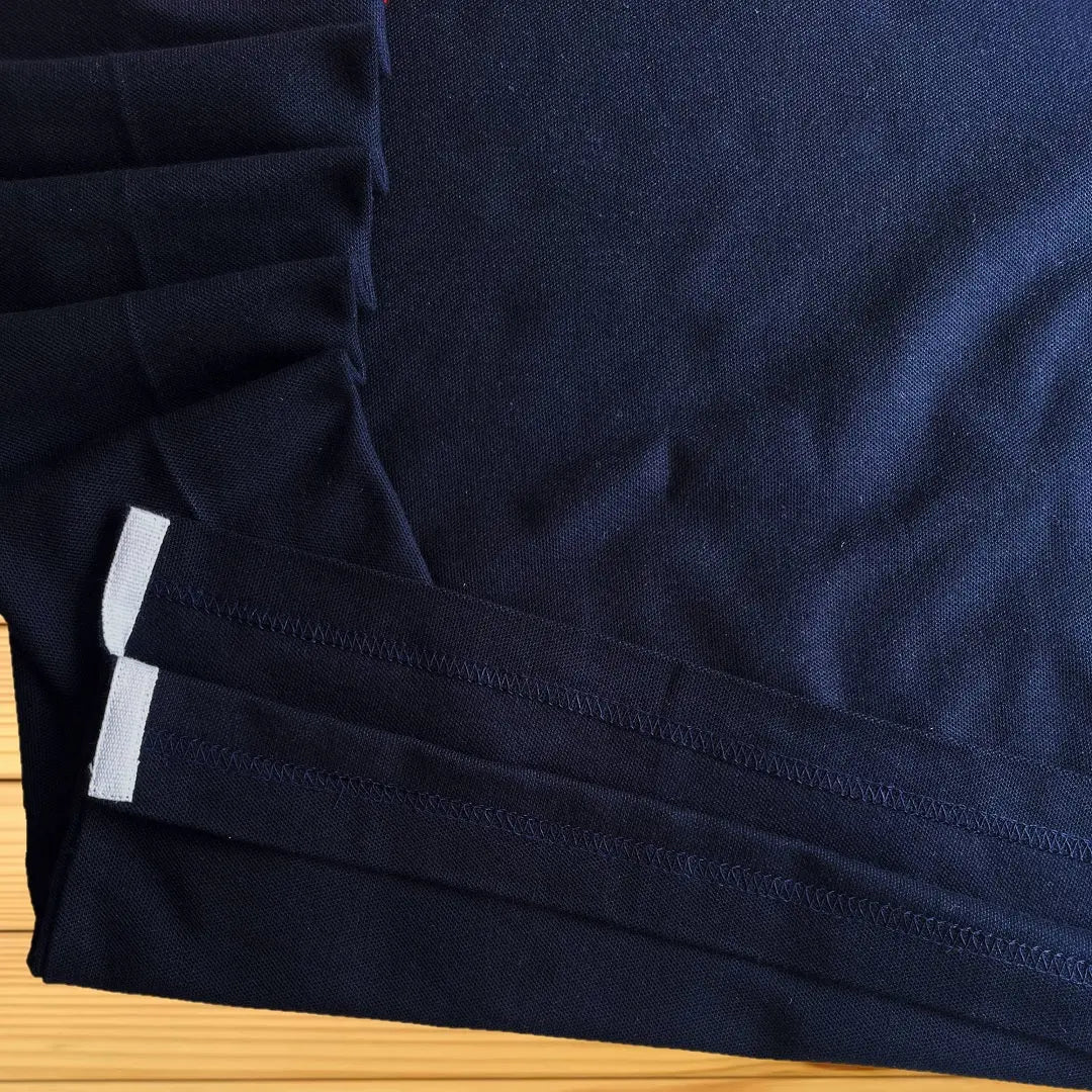 Full Sleeves Polo T-Shirt White Red with Navy Blue