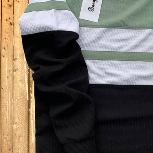 Full sleeve T-Shirt Sage Green Black & White