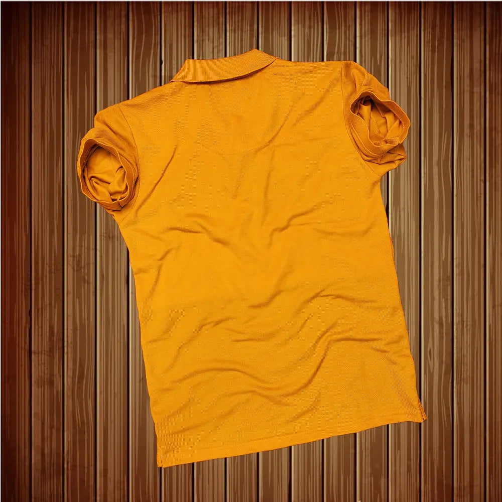 Lemon Yellow Melange Black Polo T-Shirt