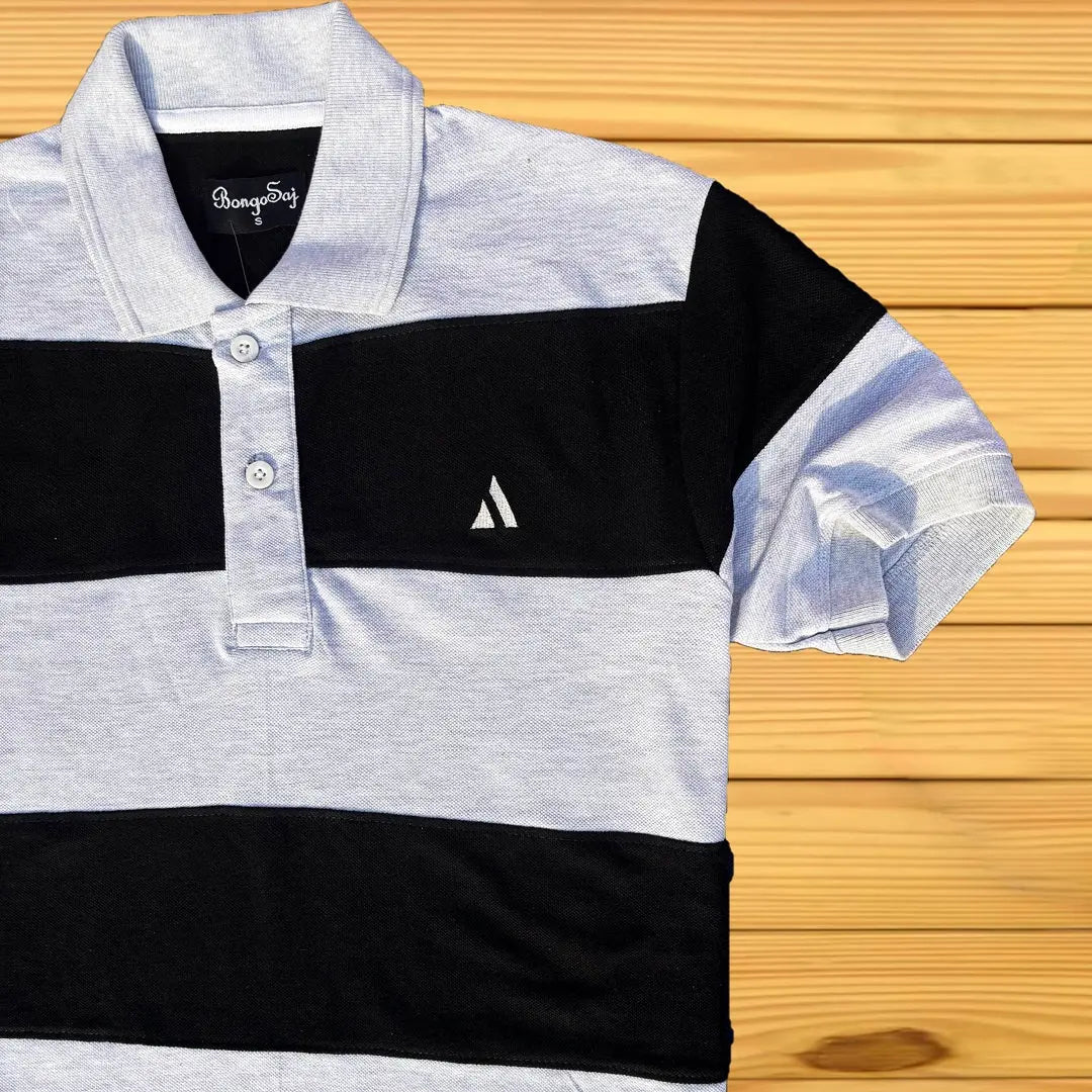 Light Grey & Black New Polo T-Shirt