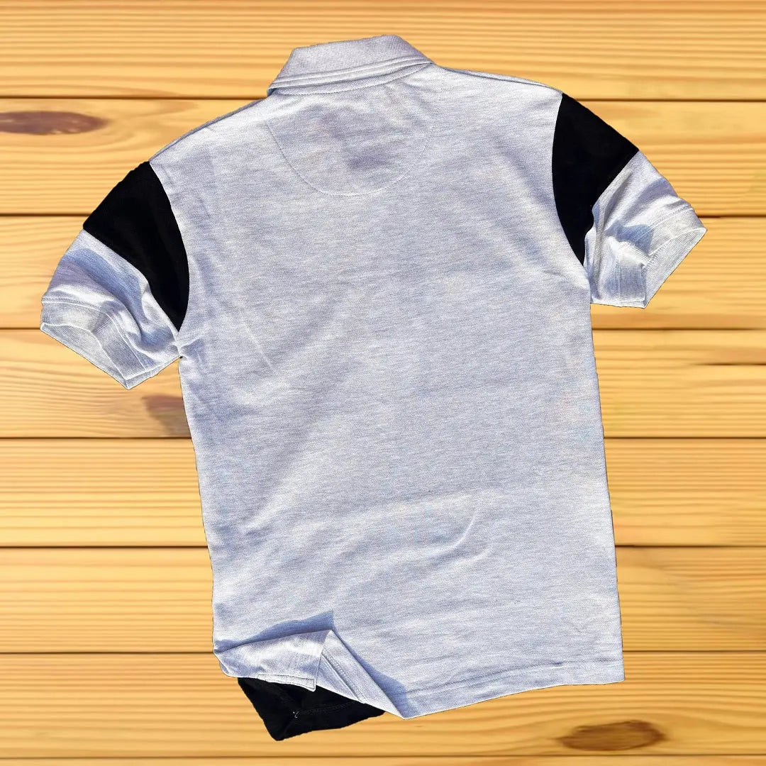 Light Grey & Black New Polo T-Shirt