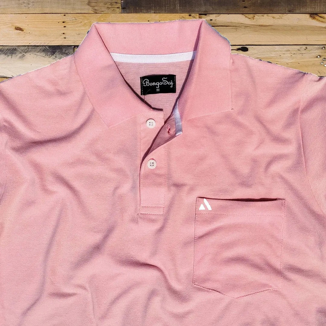 Light Pink with Pocket Polo T-Shirt