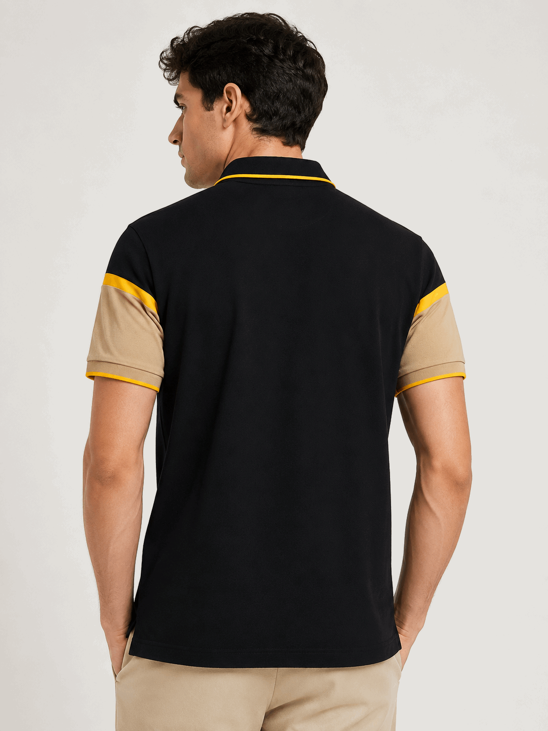 Black and Ginger Colour Polo T-shirt