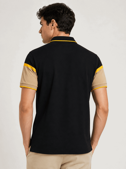 Black and Ginger Colour Polo T-shirt