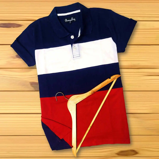 Navy White Navy Red Polo T-Shirt