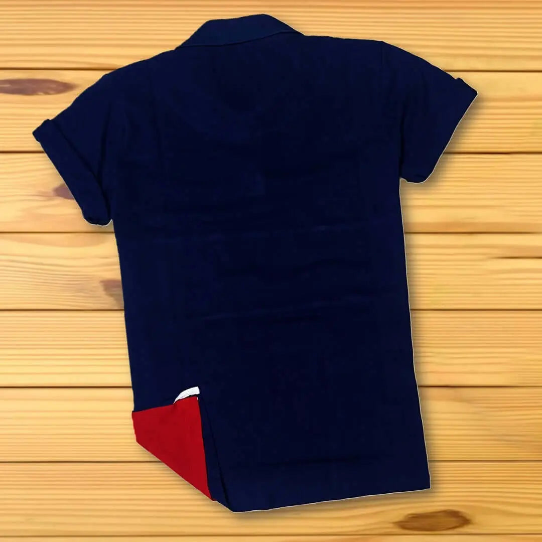 Navy White Navy Red Polo T-Shirt