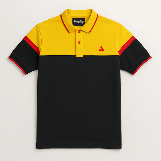 Men premium T Shirt Yellow and black
