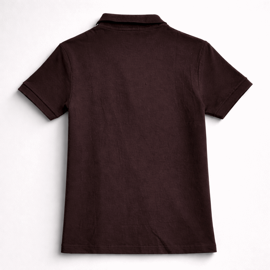 Half Coffee Brown with Beige Polo T-Shirt