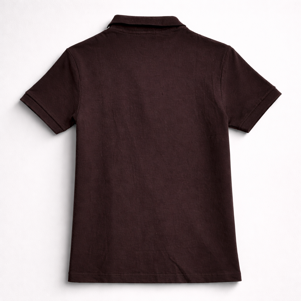 Half Coffee Brown with Beige Polo T-Shirt