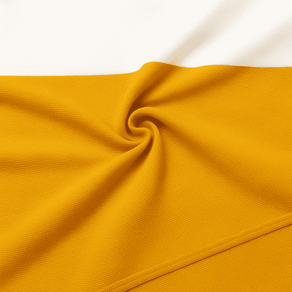 Men’s Mustard White Color-Block Lycra Full-Sleeve T-Shirt