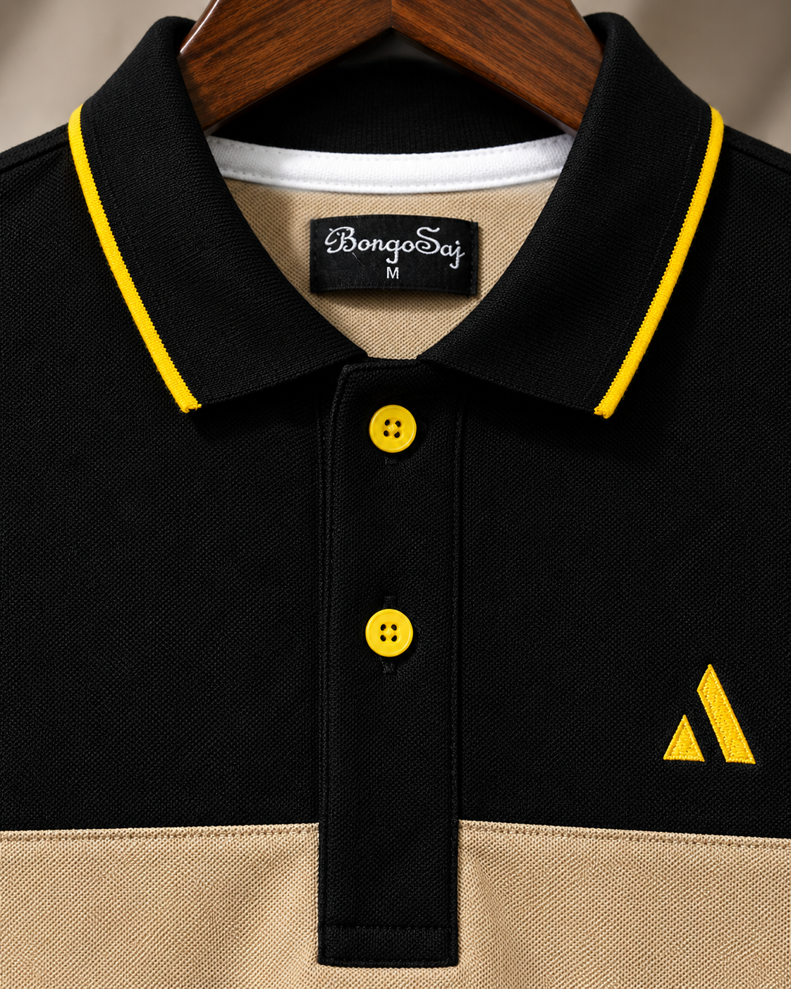 Black and Ginger Colour Polo T-shirt