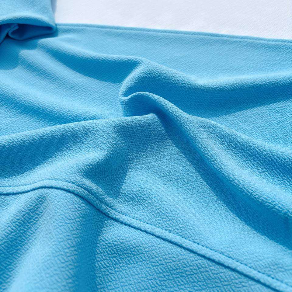 Sky Blue & White Full-Sleeve Collar T-Shirt