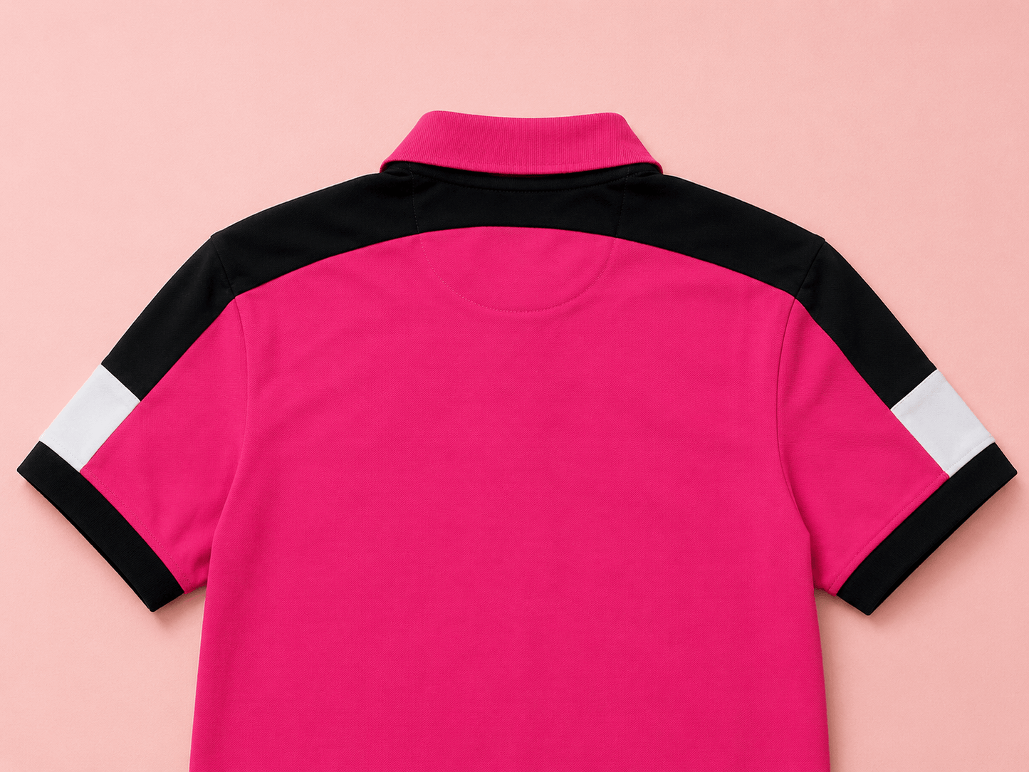 Premium Polo T-Shirt – Hot Pink Edition Shoulder cut