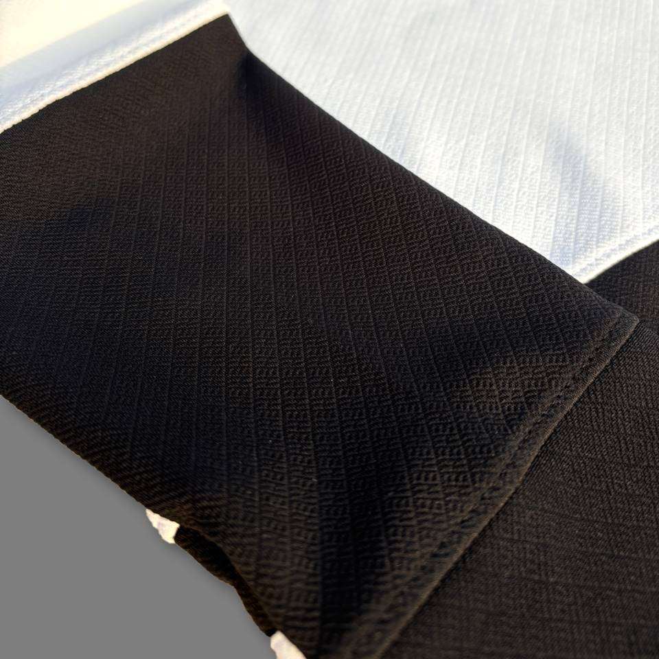 Full sleeve Collar Lycra T Shirt Black with White