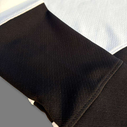 Full sleeve Collar Lycra T Shirt Black with White
