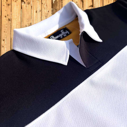 Full sleeve Collar T-Shirt Black White &  Corn Yellow