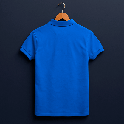Sky Blue white with Navy Blue stripe Polo T-Shirt